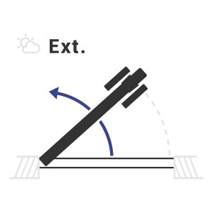 Ouvrant extérieur à gauche