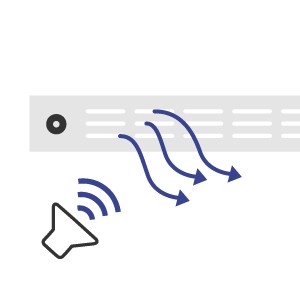 Avec grille d\'aération phonique renforcée