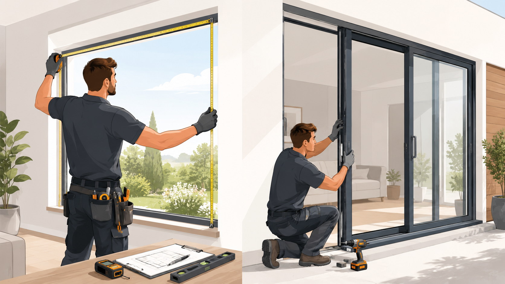 Prise de mesure et installation