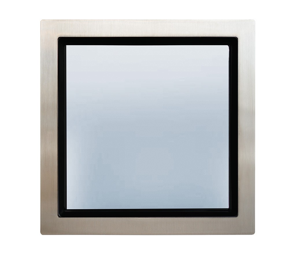  hublots carré Inox Mat