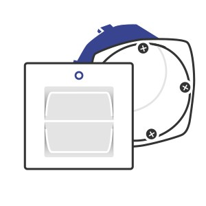 Bouton poussoir intérieur radio