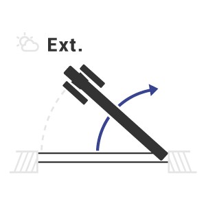 Ouvrant extérieur à droite